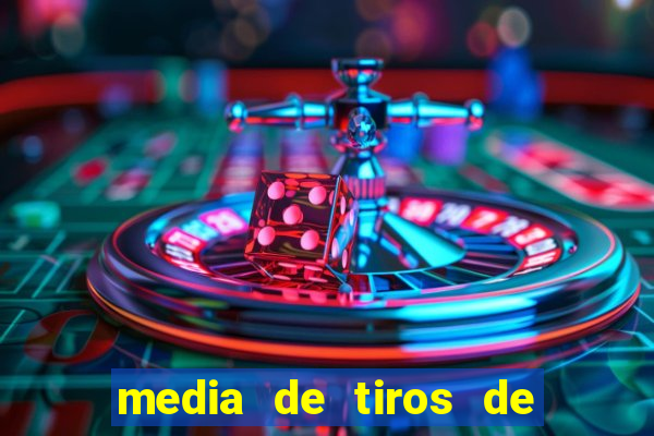 media de tiros de meta por jogo